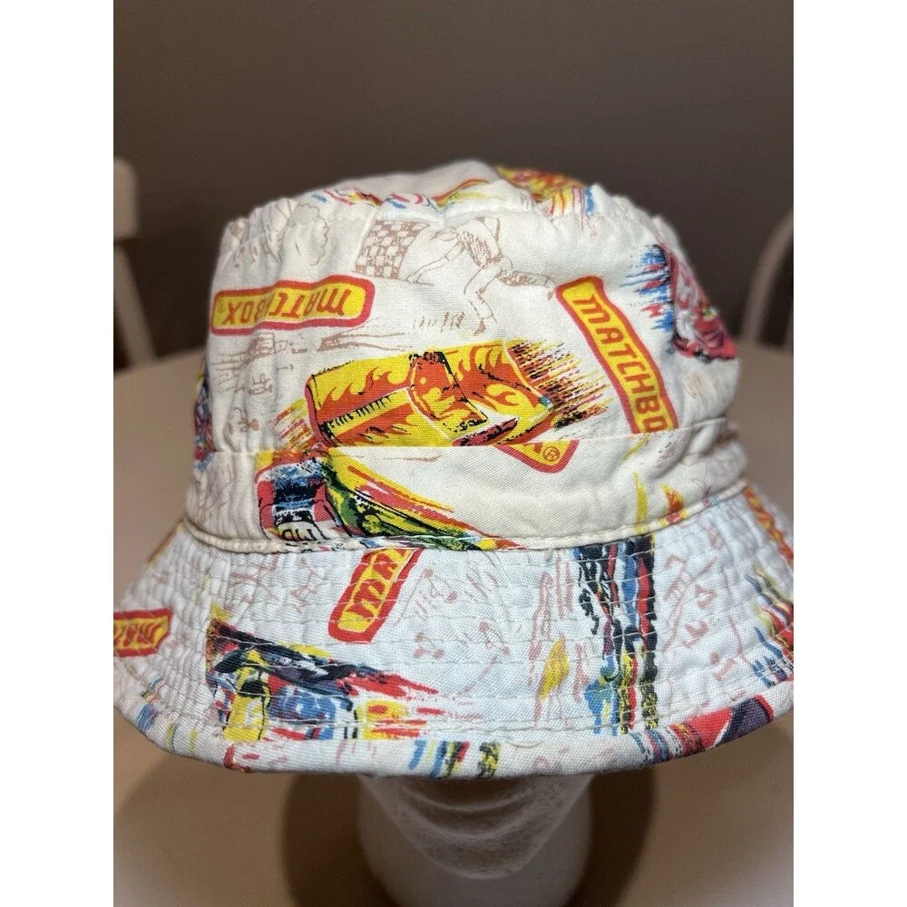 MATCHBOX  Cars Bucket Hat, Roll Up, Size Medium, VTG 1970s